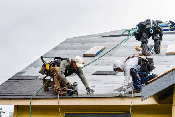 Professional Roofing technician working in Saline, MI